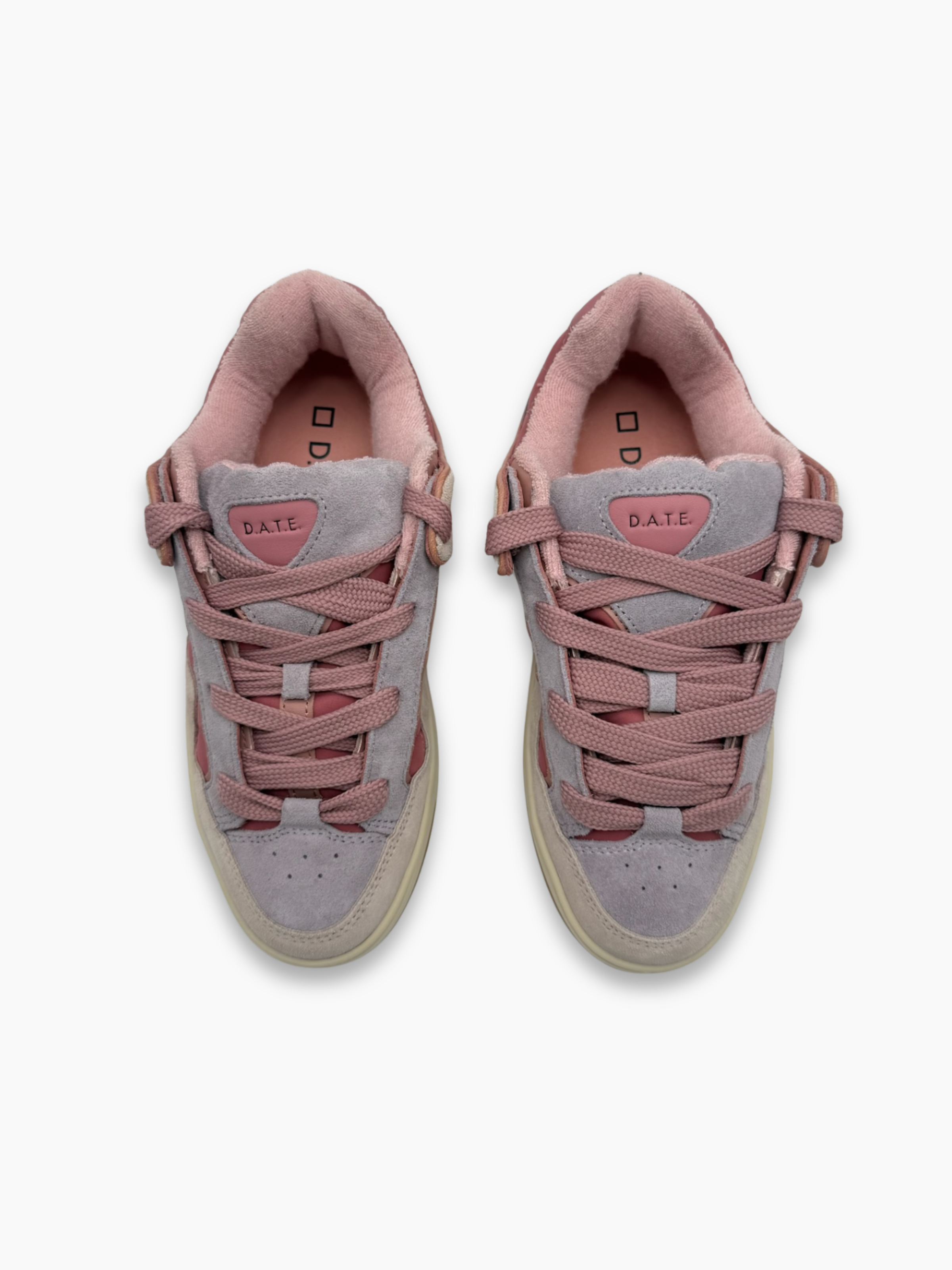 Sneakers Skate Rosa In Suede E Nylon