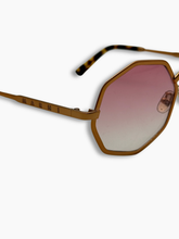 Occhiali Montatura Geometrica Dorata - Oro | dBlank