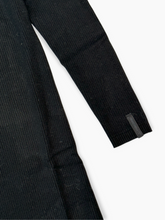 Black Ribbed Knit Dress with Slit -  | dBlank