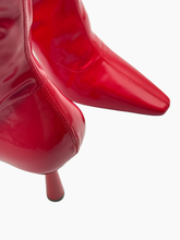 Stivali Rossi In Vernice Con Tacco -  | dBlank