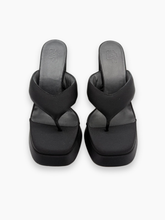 Black Platform Sandals with Wide Heel -  | dBlank