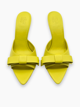 Yellow Leather Sandals with Bow -  | dBlank