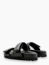 Sandali Neri In Pelle Con Doppia Fascia - Nero | dBlank