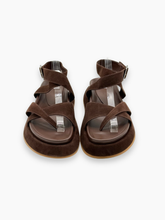 Brown Suede Sandals with Platform Sole -  | dBlank