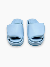 Blue Leather Sandals with Platform Sole -  | dBlank