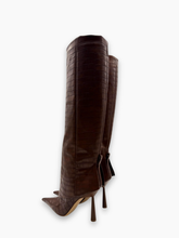 Stivale In Pelle Marrone Effetto Cocco - Marrone | Qlhype