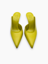 Mules Gialle In Pelle Con Tacco - Giallo | dBlank