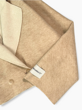 Beige Cropped Jacket in Soft Fabric -  | dBlank