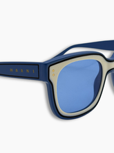 Occhiali Da Sole Blu E Panna Oversize - Blu navy | dBlank