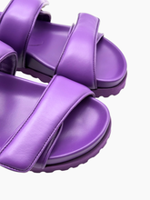 Sandali Viola In Pelle Con Doppio Strap -  | dBlank