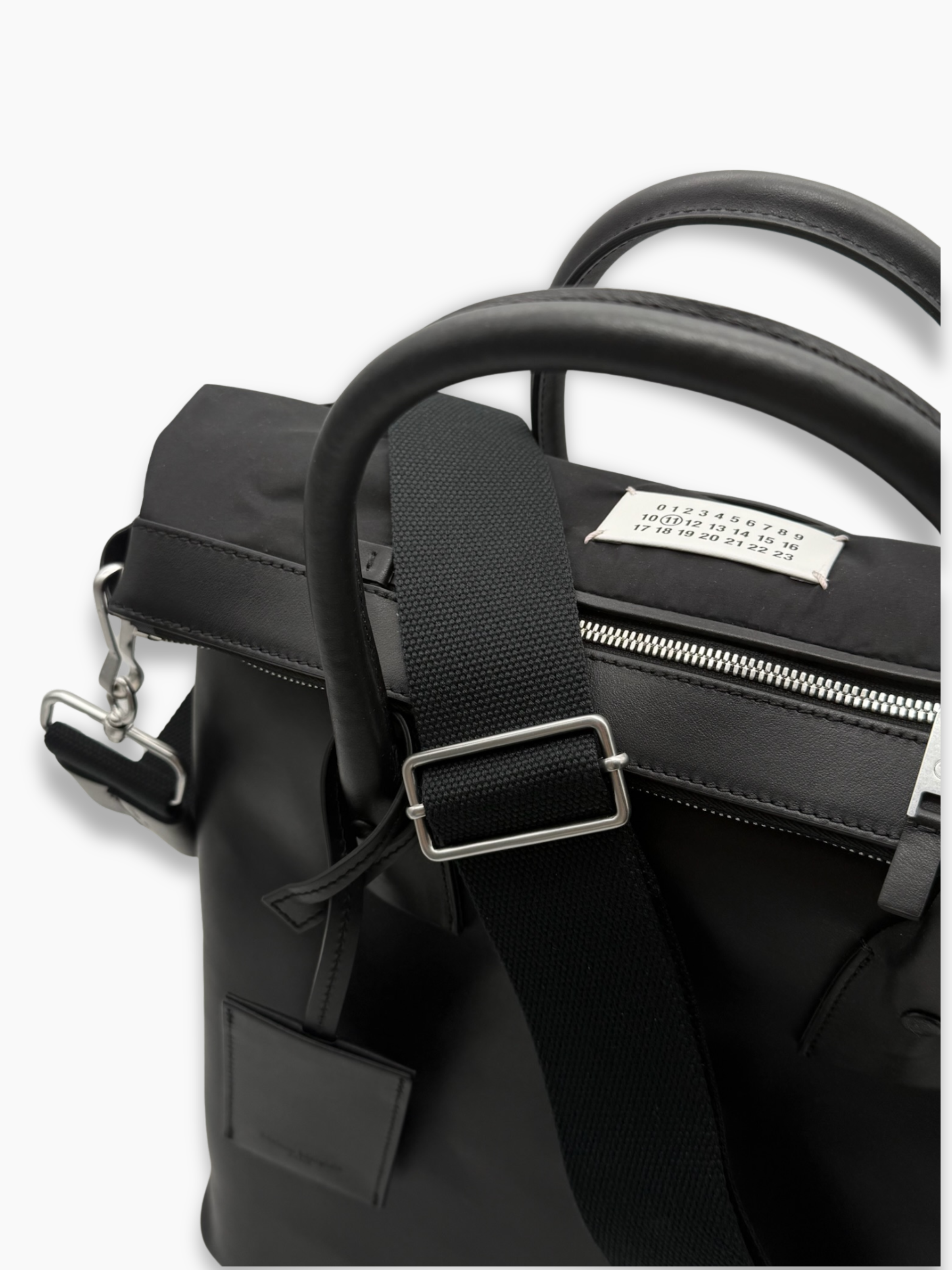 Borsa Nera in Pelle con Manici