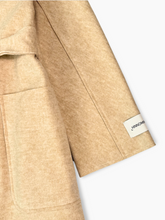Beige Coat With Peak Neckline -  | dBlank