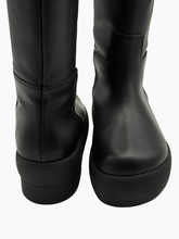 Stivali Alti In Pelle Nera Con Platform -  | dBlank