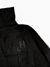 Maglia Dolcevita Nera Con Stampa Flock - Nero | dBlank