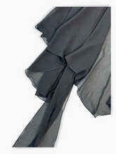 Black Chiffon Shirt with Drapes -  | dBlank