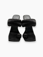 Black Sandals With Braided Band And High Heel -  | dBlank