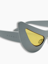 Occhiali Da Sole Bianchi Con Cat-Eye - Giallo | dBlank