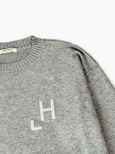 Maglia Grigio Melange Girocollo Cropped Con Stampa Flock - Grigio | dBlank