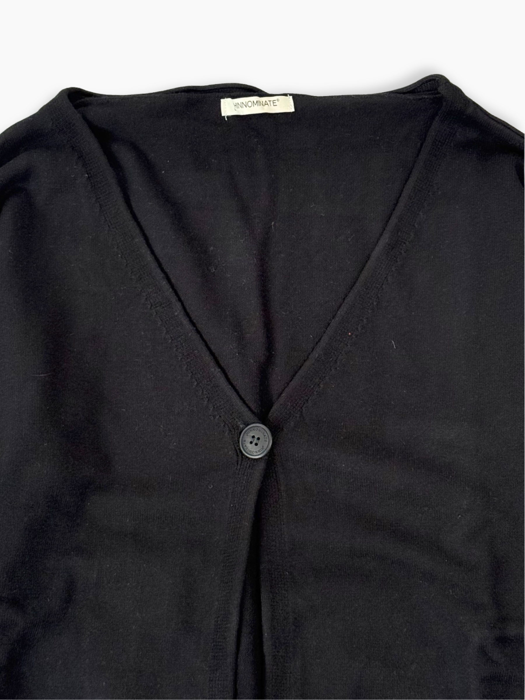 Cardigan Nero Morbido In Viscosa