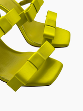Lime Satin Double Bow Sandals -  | dBlank