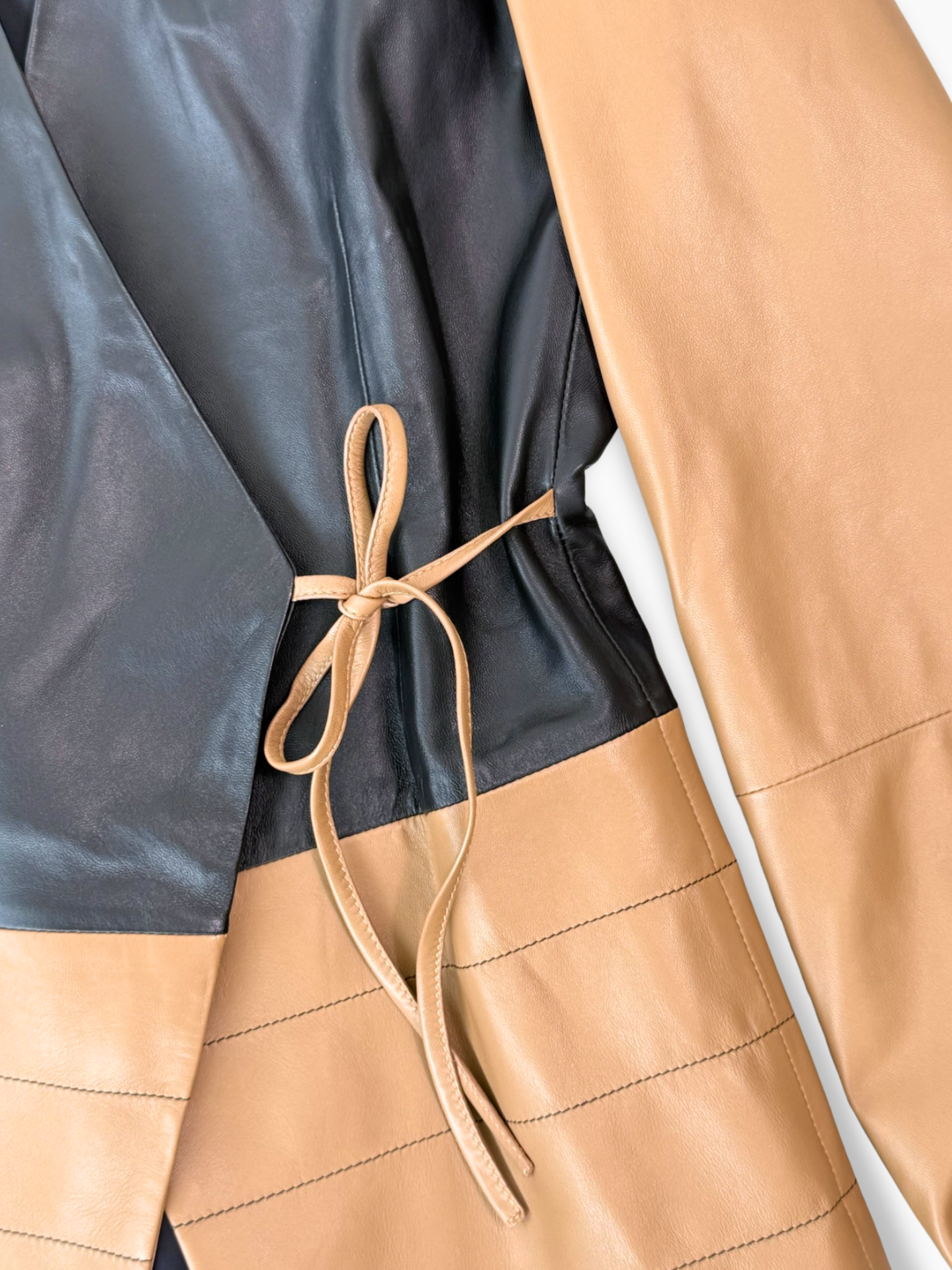Two-Tone Leather Shirt