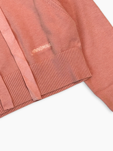 Short Pink Sweater With Hood and Embroidery -  | dBlank