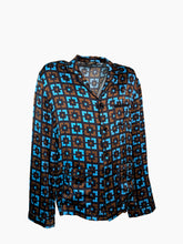 Camicia Geometrica Marrone Azzurra - Multicolore | Qlhype