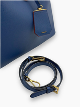 Borsa Media Saffiano Lux Galleria Double Zip Tote - Blu | dBlank