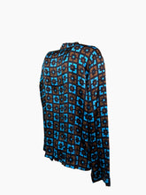 Camicia Geometrica Marrone Azzurra - Multicolore | Qlhype