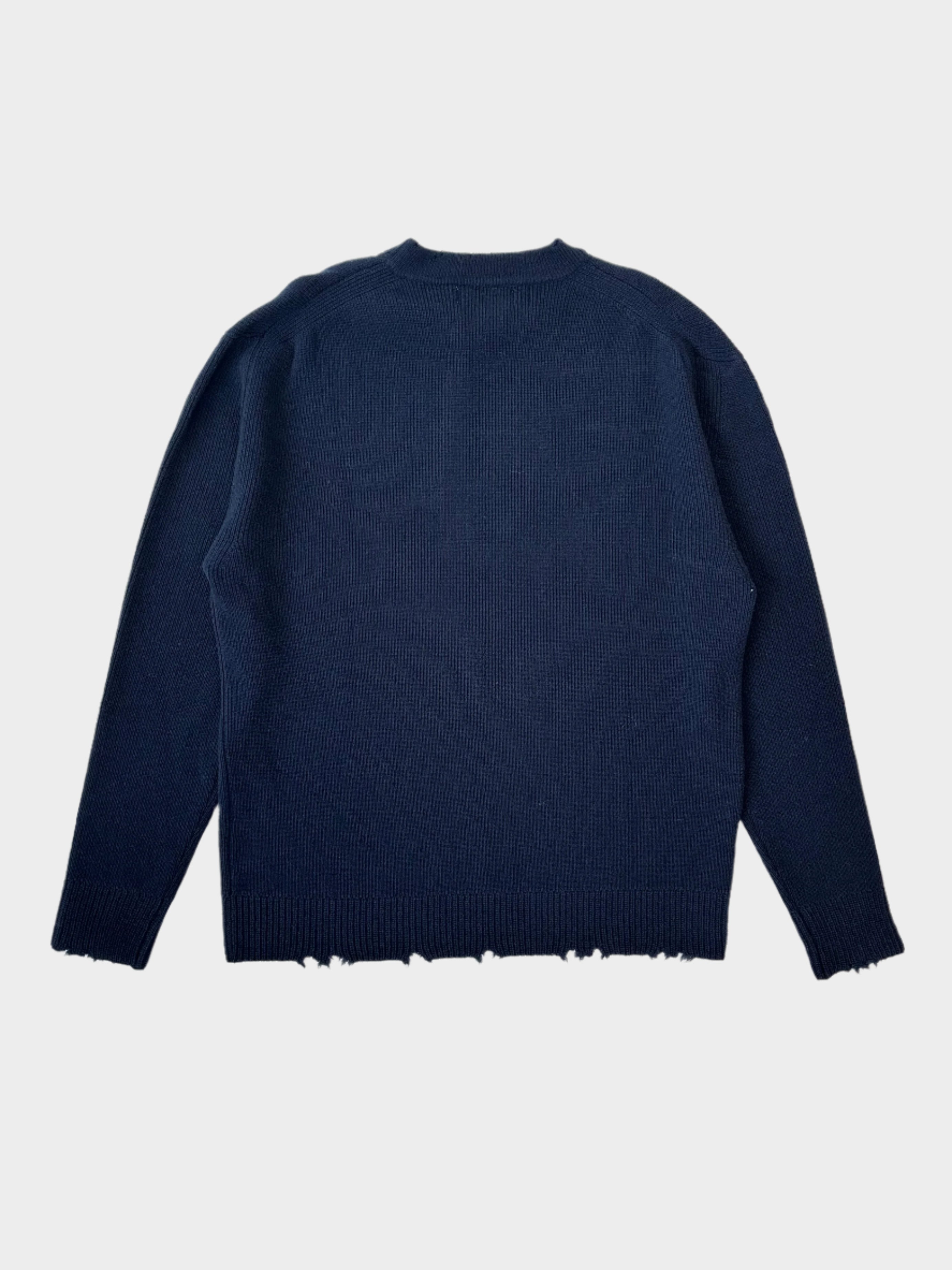 Dark Blue Distressed Jumper