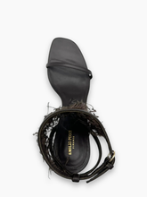 Brown Feather Fringe Leather Sandals -  | dBlank