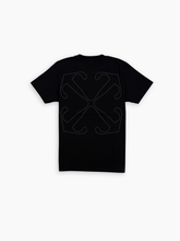 T-shirt Nera Con Logo Off Frontale E Frecce Ricamate Sul Retro - Nero | dBlank