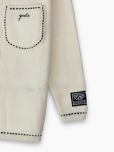 Cardigan Cream Knit Hoodie -  | Qlhype