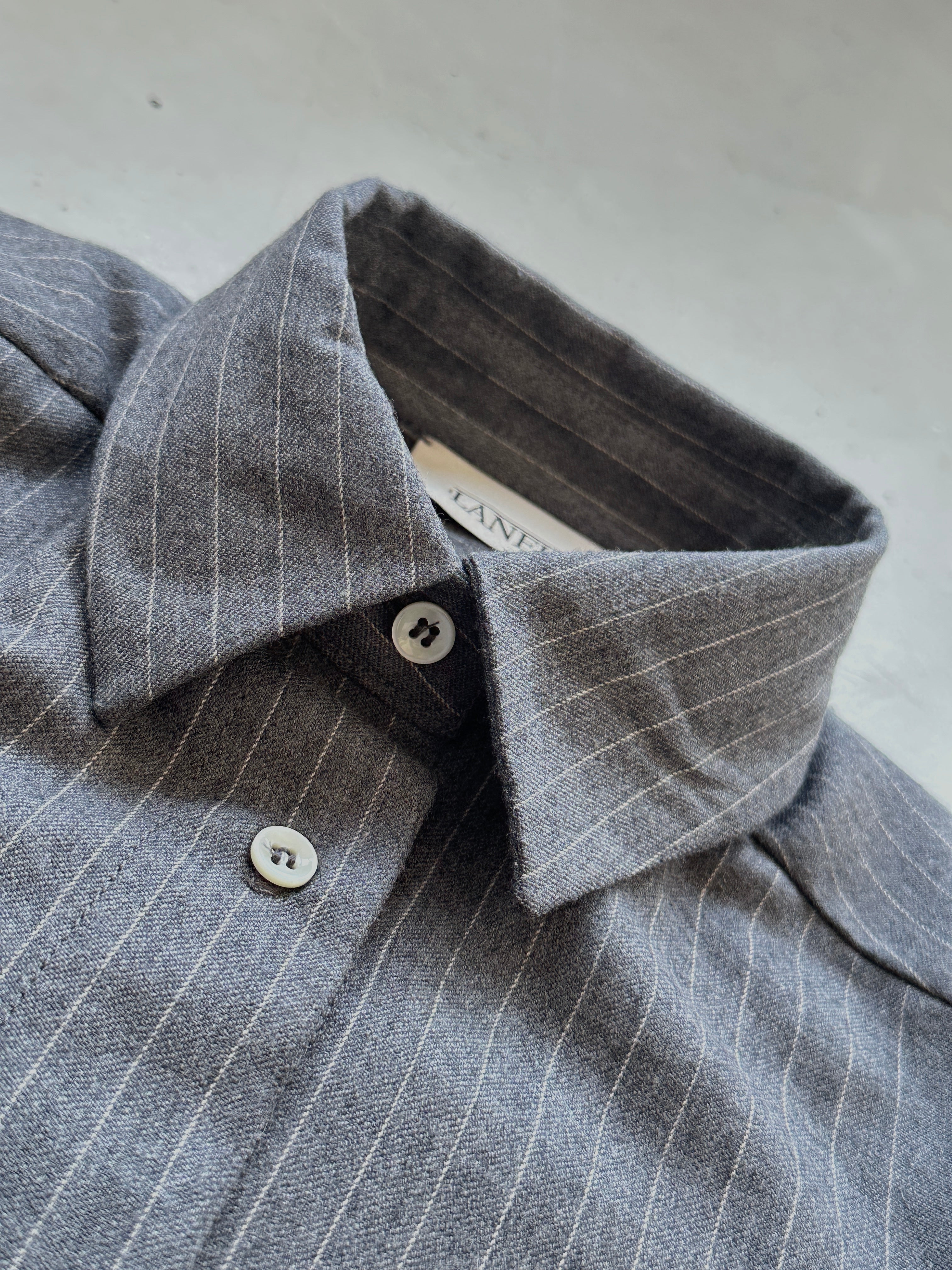 Wool Pin-striped Shirt