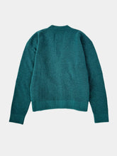 Cardigan Turchese In Lana Spazzolata -  | Qlhype