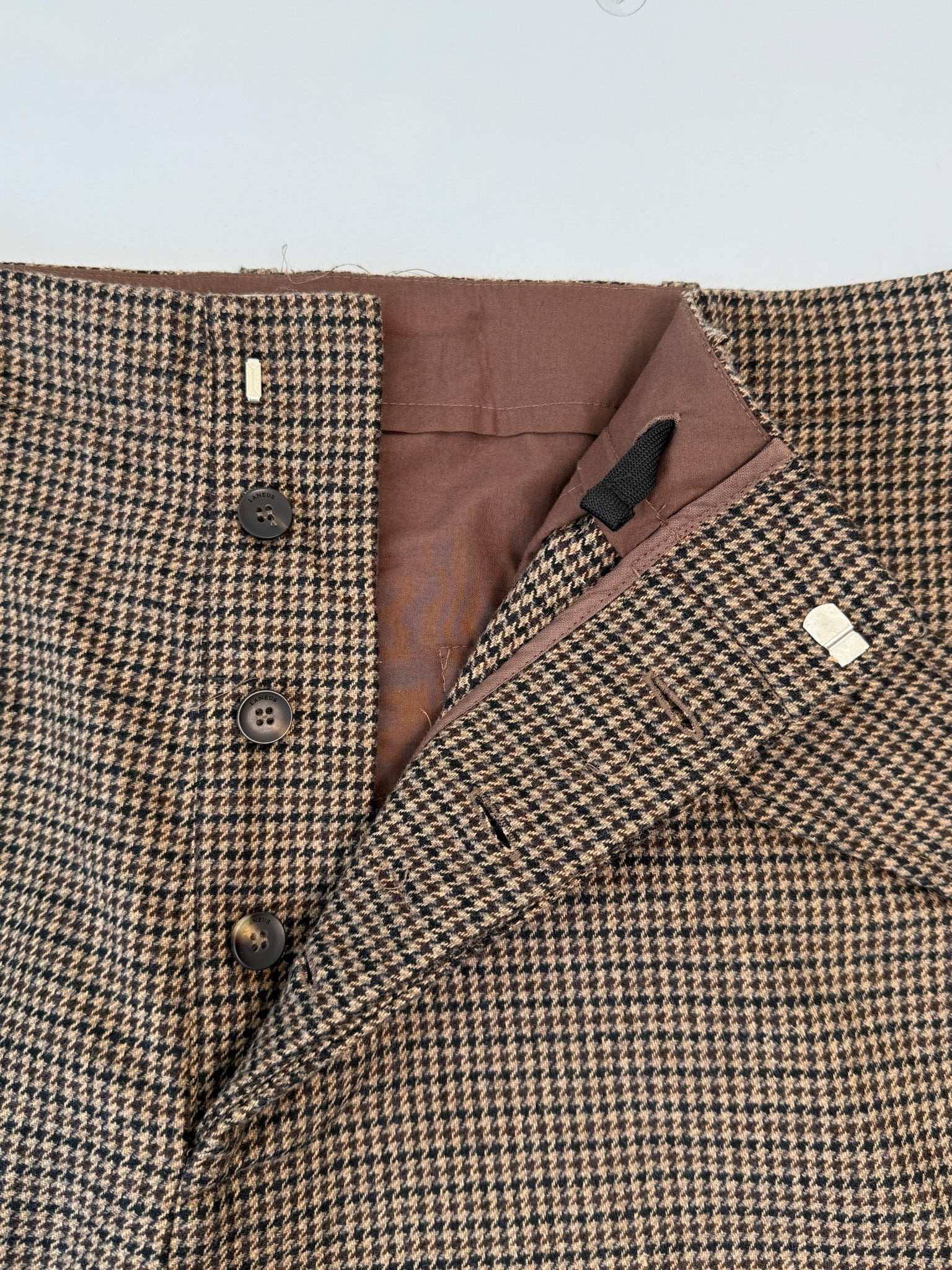 Pantaloni Cargo In Pied De Poule