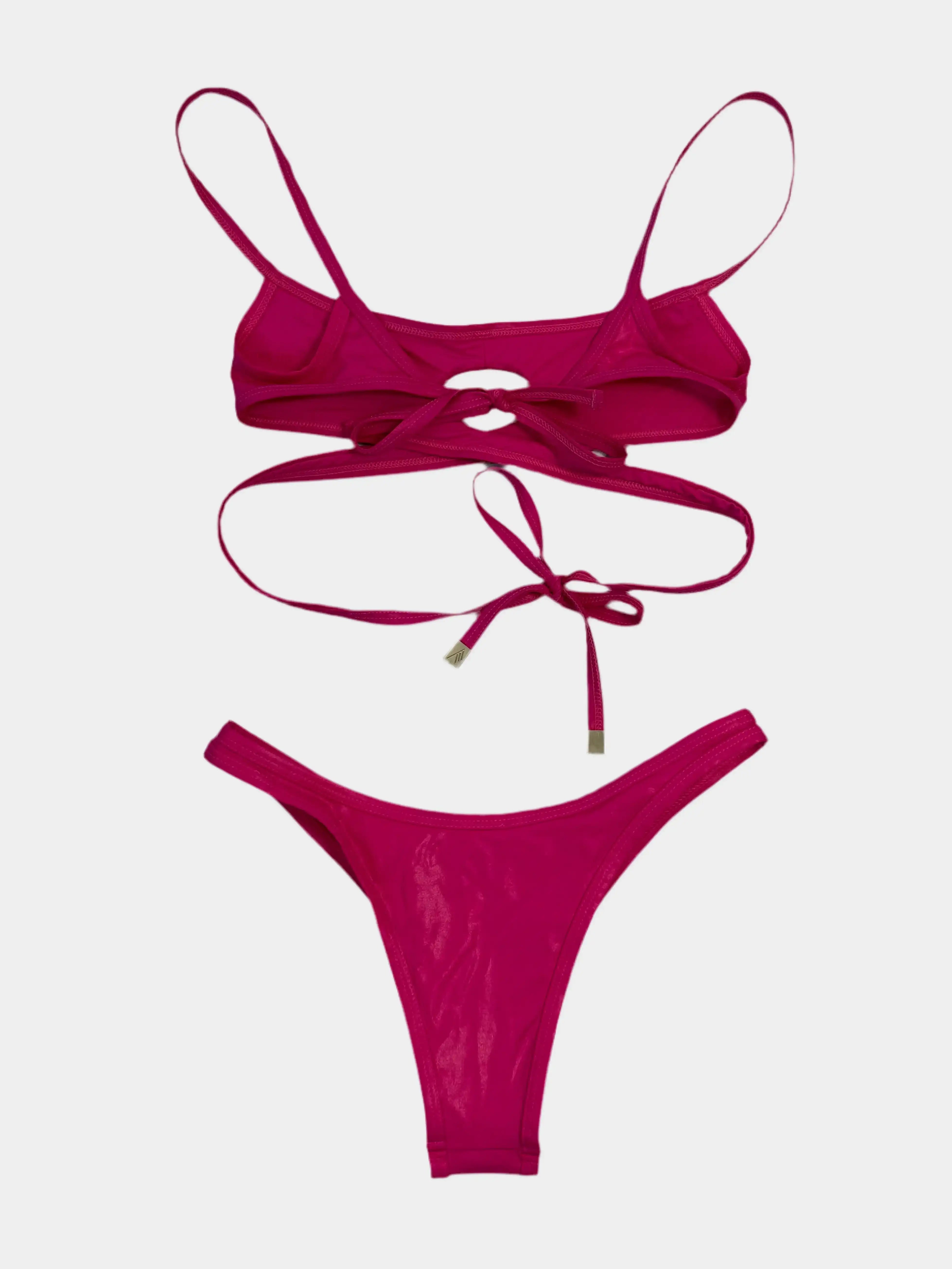 Bikini Lucido Fucsia Effetto Brillante