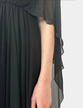 Long Black Dress With Jewel Applications -  | dBlank