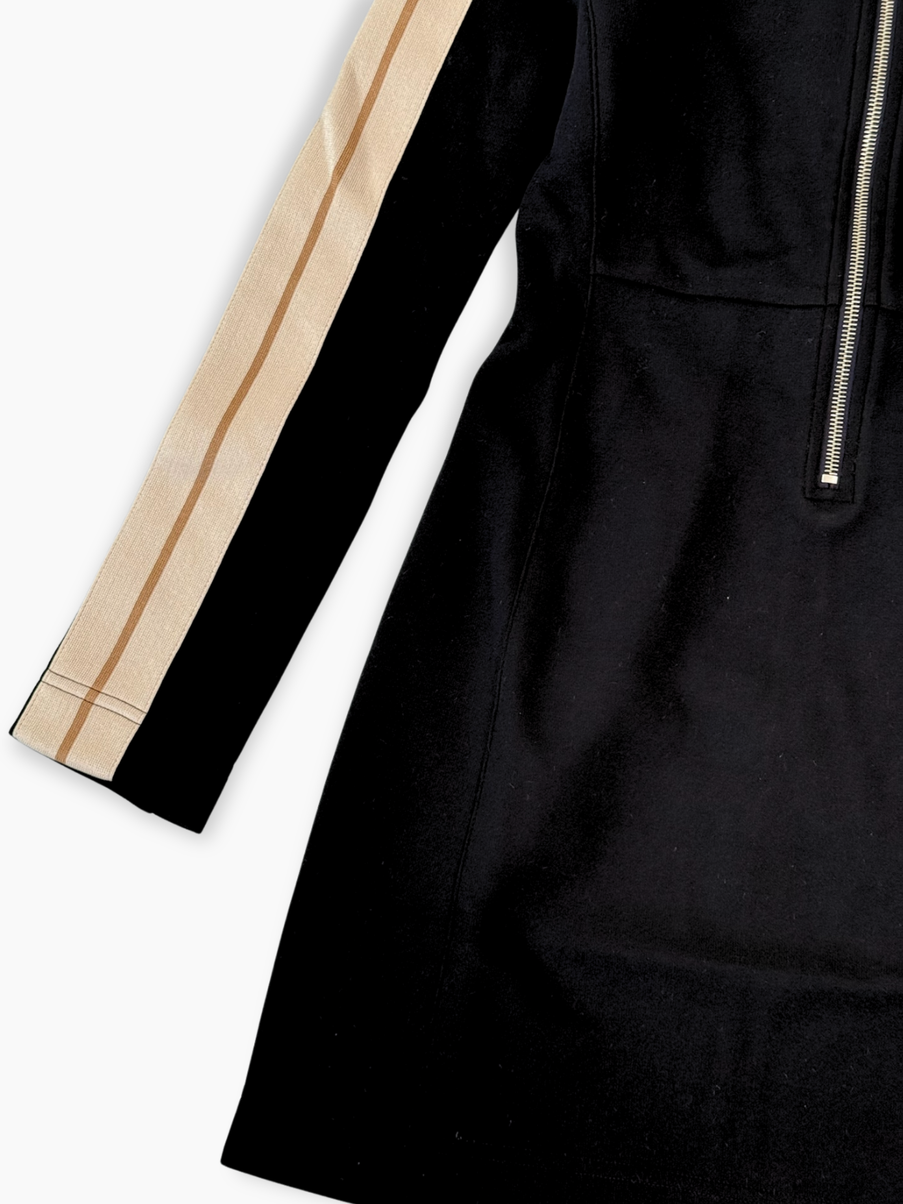 Vestito Nero Con Bande Laterali