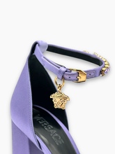 Lilac Satin Pumps With Platform And Jewel Strap -  | dBlank