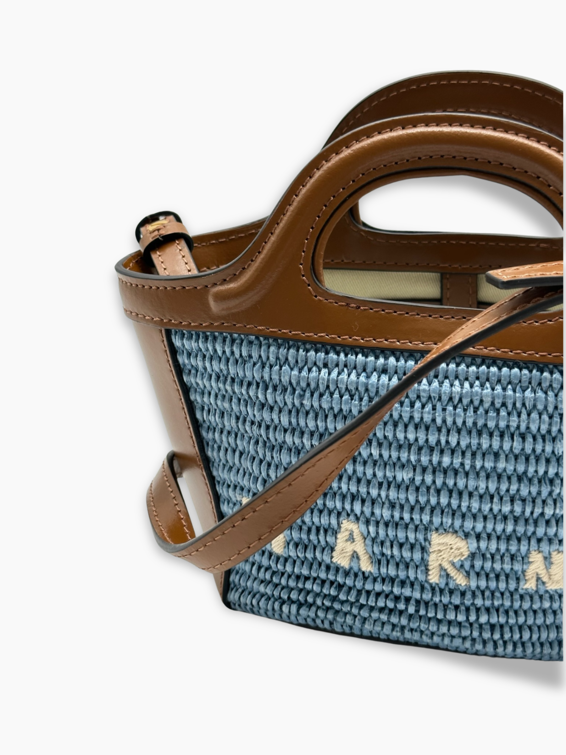 Tropicalia Bag Micro Azzurra E Marrone