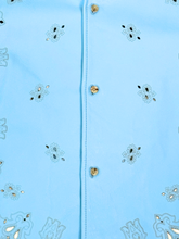 Blue Leather Shirt -  | dBlank