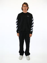 Felpa Nera Pixel Diag Skate Crewneck - Nero | dBlank