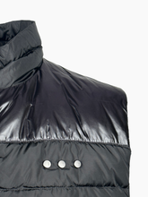 Gilet Nero Imbottito In Piuma Con Zip -  | Qlhype