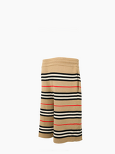 Bermuda In Lana Merino A Righe Beige - Beige | Qlhype
