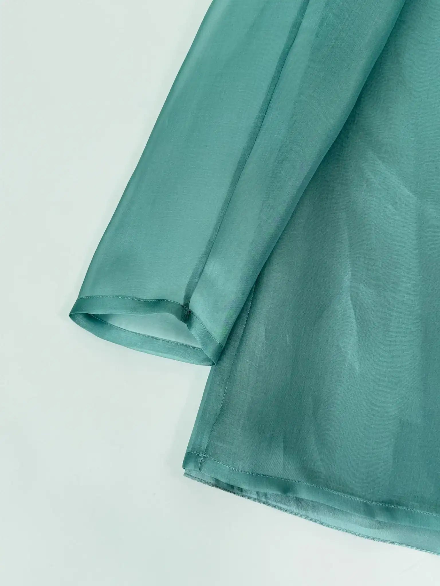 Petrol Green Silk Shirt