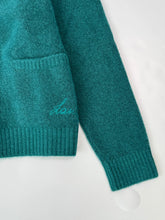 Cardigan Turchese In Lana Spazzolata -  | Qlhype