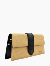 Borsa Le Long Bambino in rafia e pelle marrone - Marrone | Qlhype