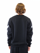 Felpa Nera Pixel Diag Skate Crewneck - Nero | dBlank
