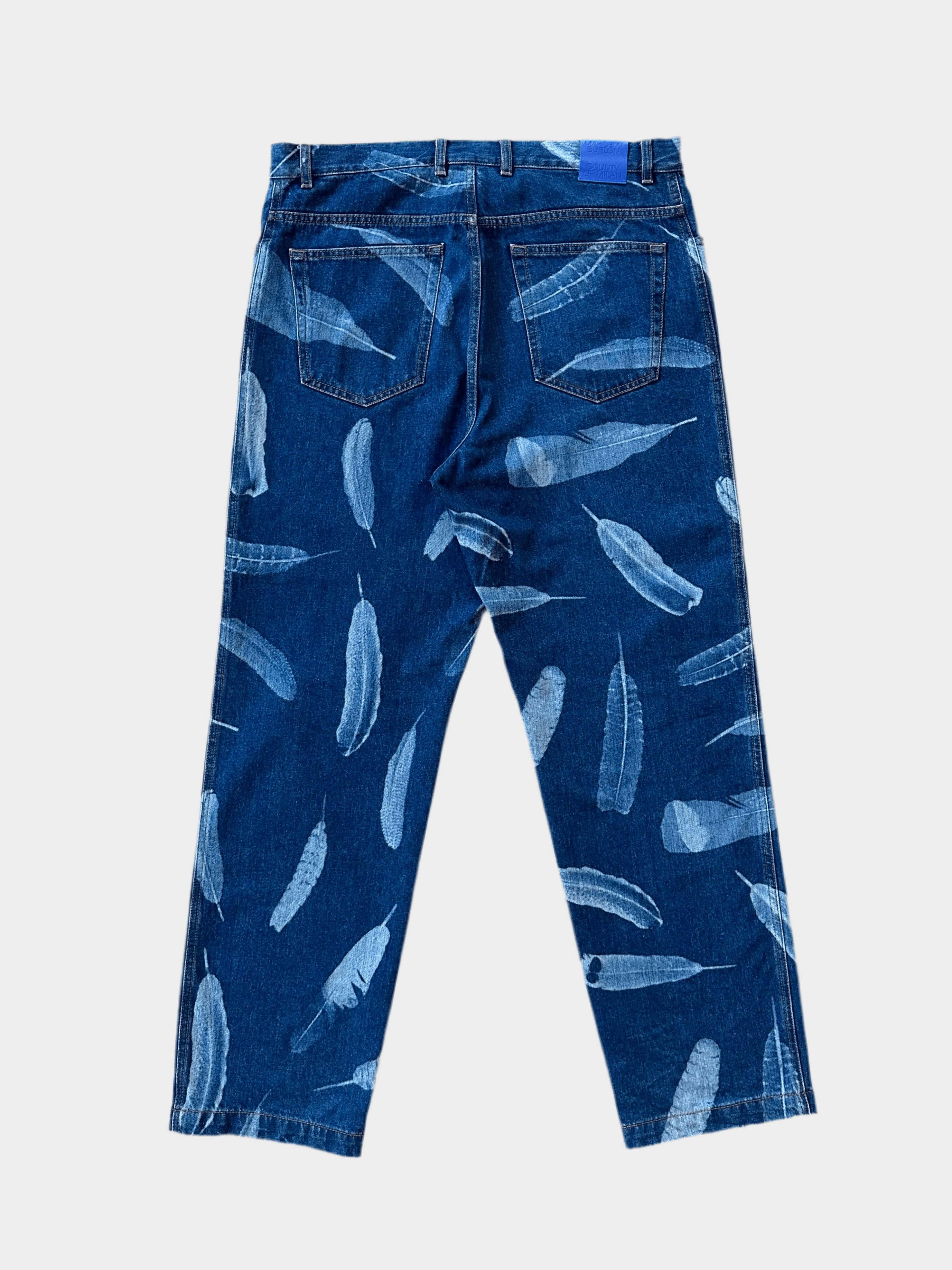 Feather Pattern Jeans